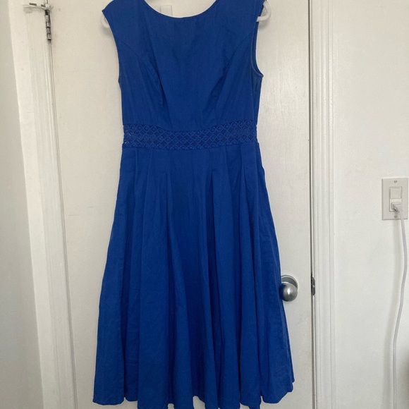 Collectif Blue Astrid Dress - Picture 2 of 5